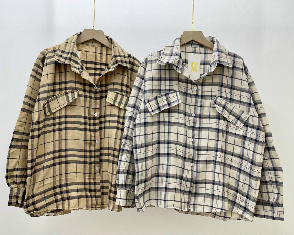 ÁO SƠ MI CARO NAM NỮ KIỂU KHOÁC CHẤT LỪ PHONG CÁCH TRẺ CỰC TREND SIÊU CUỐN HÚT CỦA NĂM, áo somi kẻ unisex -áo somi nữ ,áo sơmi caro phom to rộng ,áo somi nam nữ đều mặc được ,kiểu dáng vintag ulizzang