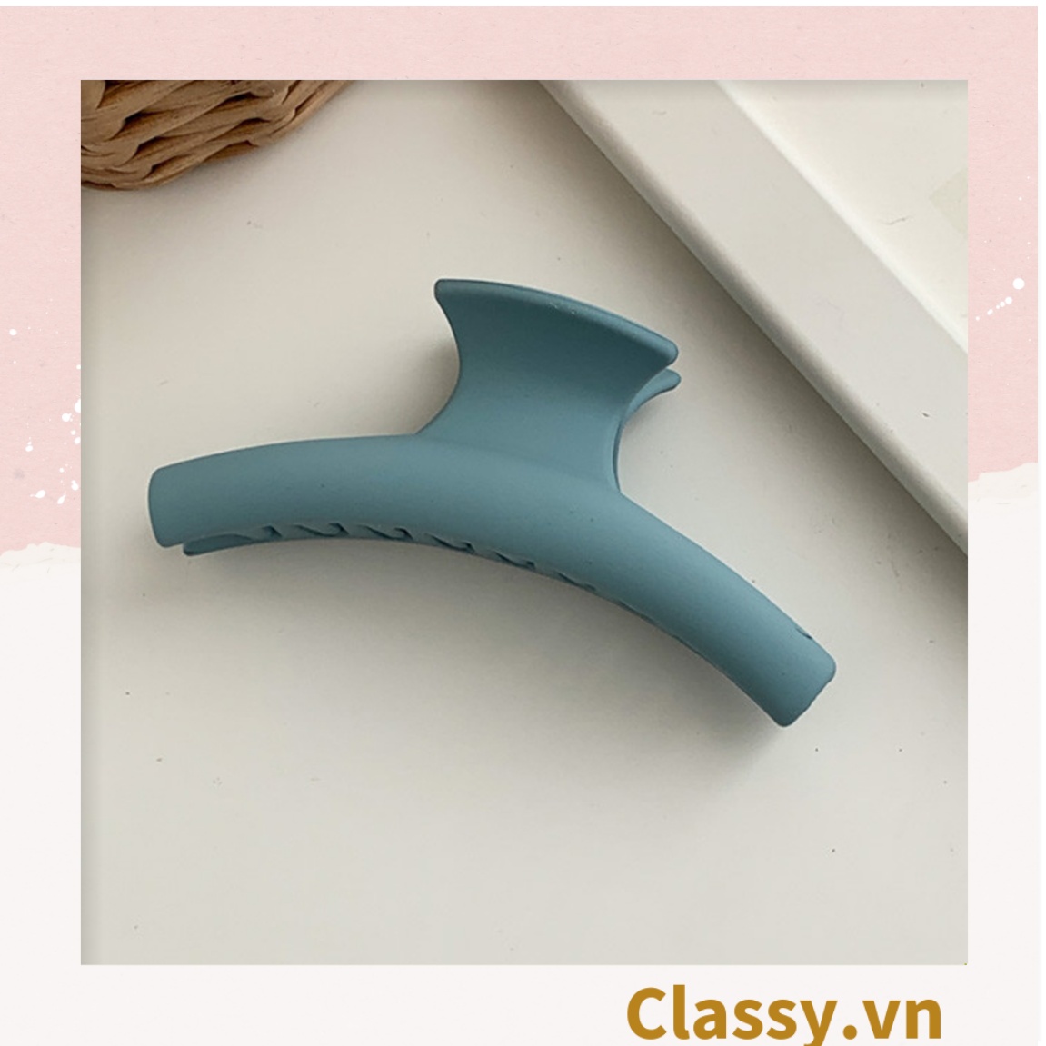 Kẹp tóc càng cua Classy basic nữ đơn sắc, kiểu dáng thanh mảnh hàn quốc hot trend PK715