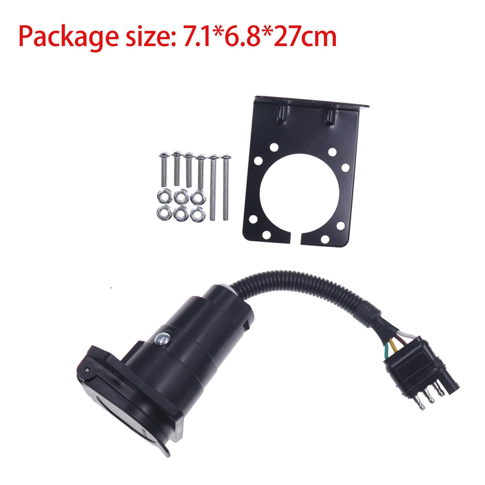 Waterproof Trailer Adapter Plug 4 Pin Pin for Campers Modification