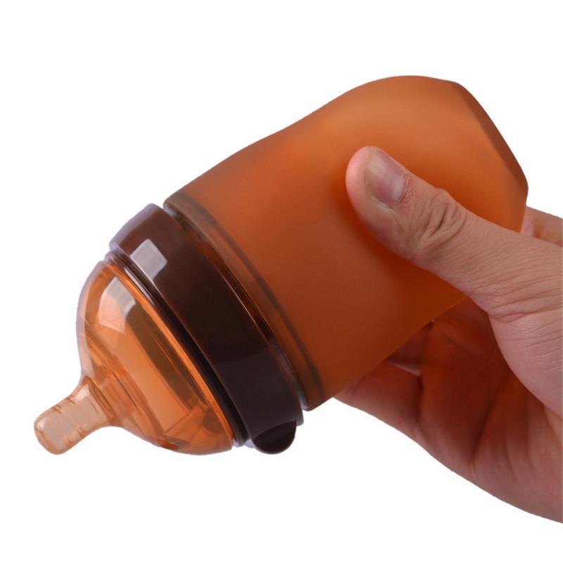 Bình Sữa Nano Bạc Silicone Rộng Cỡ Nòng Có Tay Cầm Ống Hút Cho Bé Bình Sữa Cho Bà Mẹ Và Trẻ Em Tiếp Tế Thực Phẩm Ăn Dụng Cụ