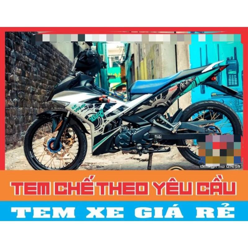 tem rời exciter 150 trắng đen