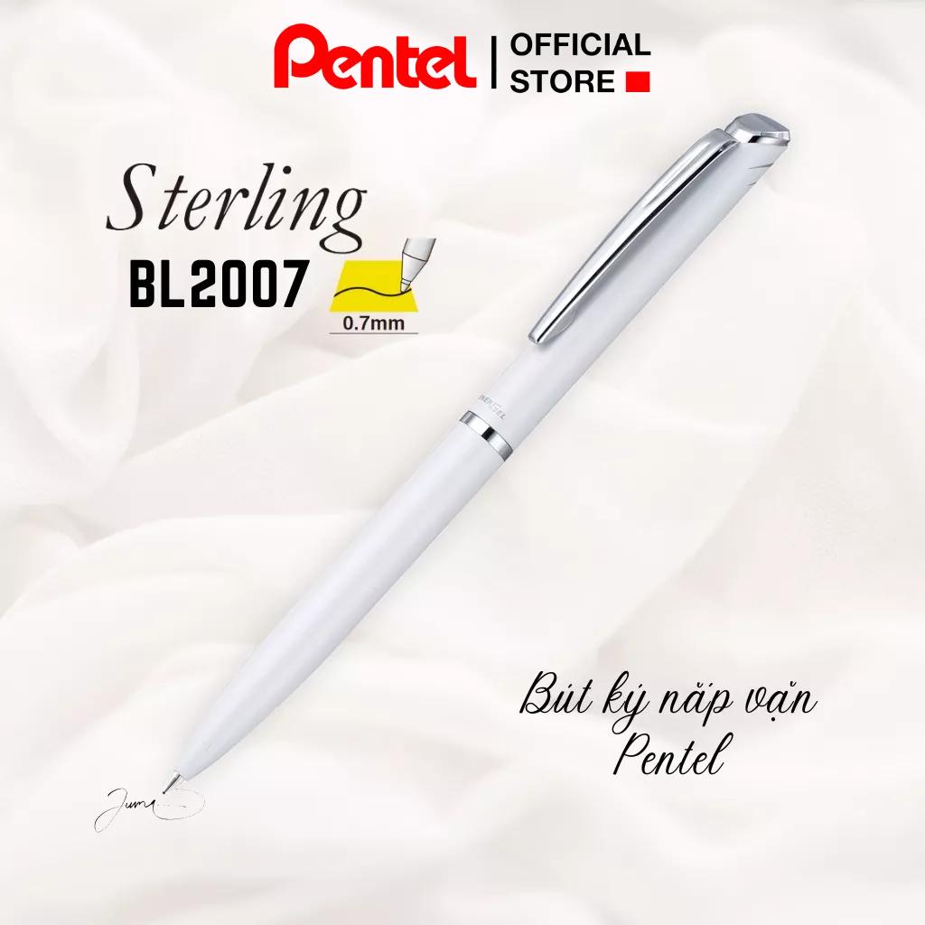 Bút Ký Cao Cấp Pentel BL2007 Ngòi 0.7mm Mực Xanh Có Gác Bút | Thiết Kế Bút Nắp Vặn Thanh Lịch