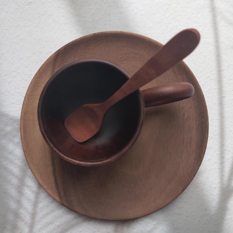 Thìa Gỗ Nâu Uống Trà, Cà Phê, Soup Ăn Tiện Lợi