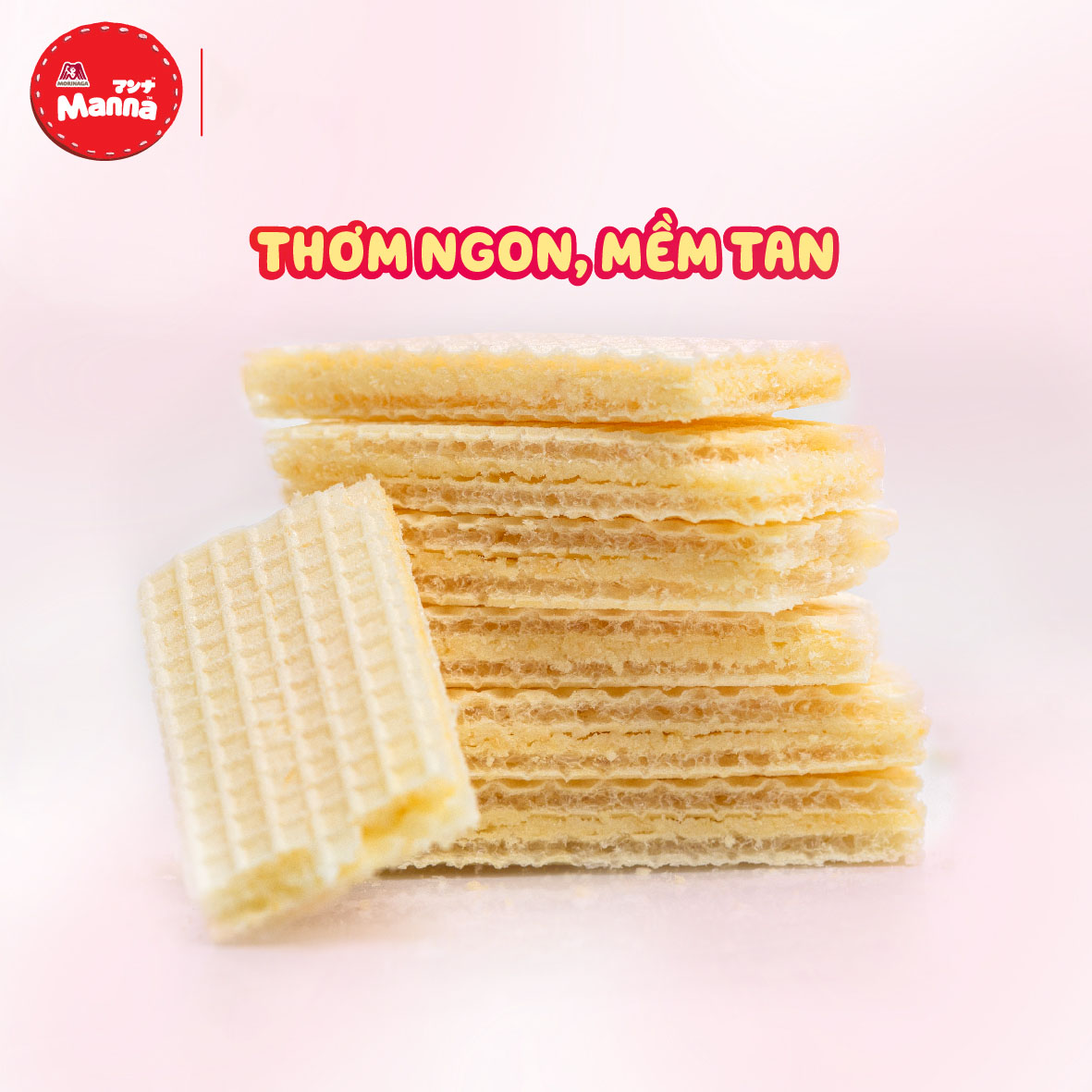 Bánh xốp dinh dưỡng Manna Morinaga, bánh ăn dặm vị sữa dinh dưỡng cho bé 35g (Cho trẻ từ 6 tháng tuổi)