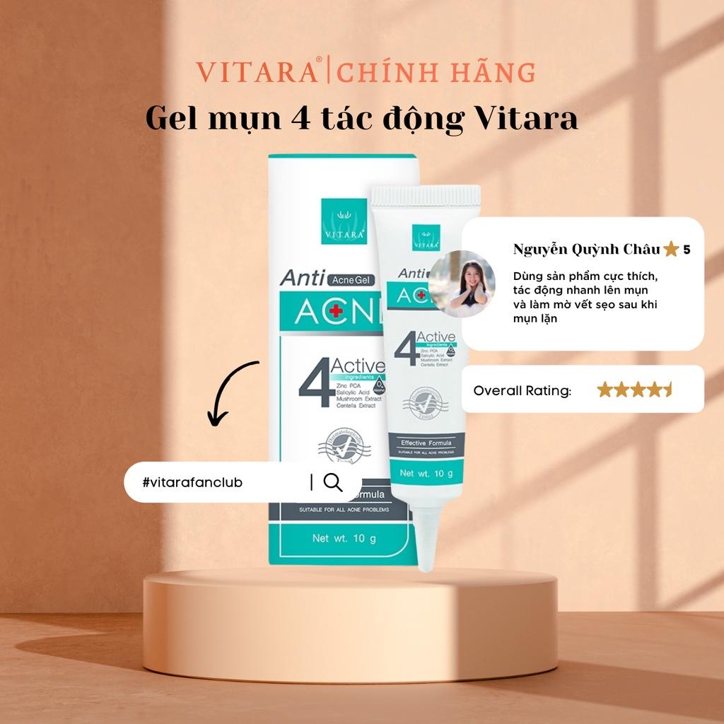 Gel thoa mụn Vitara Anti Acne làm lành vết thương do mụn, ngừa thâm mụn 10g