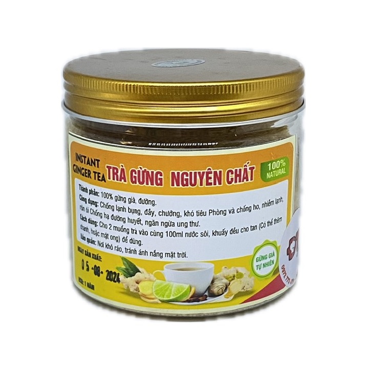 Trà gừng nguyên chất hoà tan DTFood tốt cho sức khoẻ - Hộp 500g