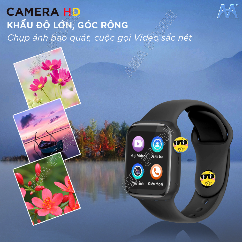 Đồng hồ Thông minh Trẻ em Học sinh Tiểu học, THCS, THPT Chống nước Gắn sim Định vị GPS, Wifi Smart Watch AMA HW13 Hàng nhập khẩu