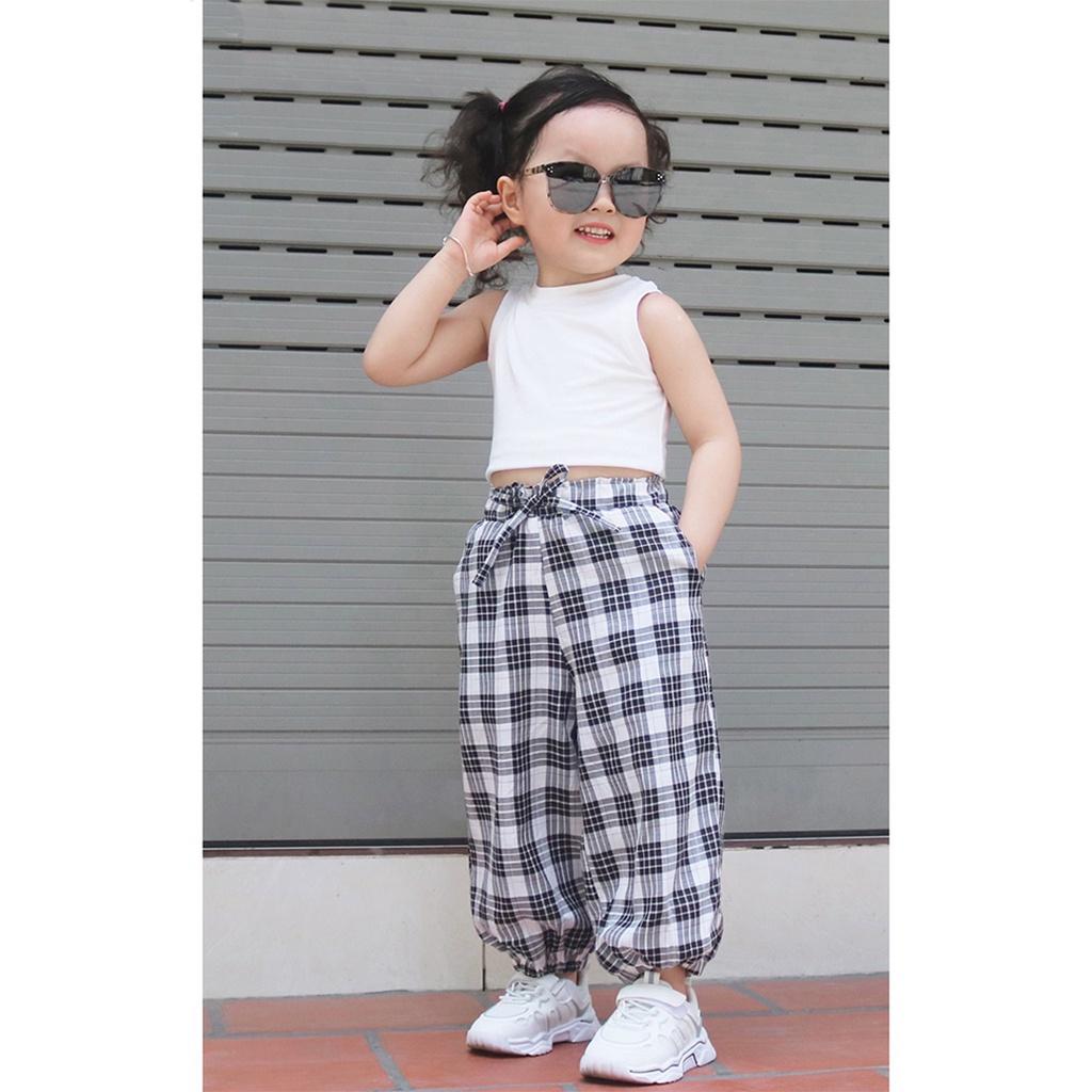 Áo croptop sát nách cho bé gái vải zip cực yêu LYBABY áo bé gái AP21.1