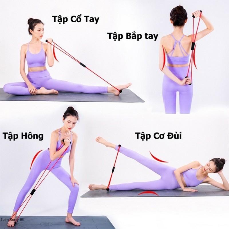 Dây Kéo Đàn Hồi Tập Thể Lực, Tập tay Đa Năng Vòng Số 8 - Dây cao su tập gym loại tốt