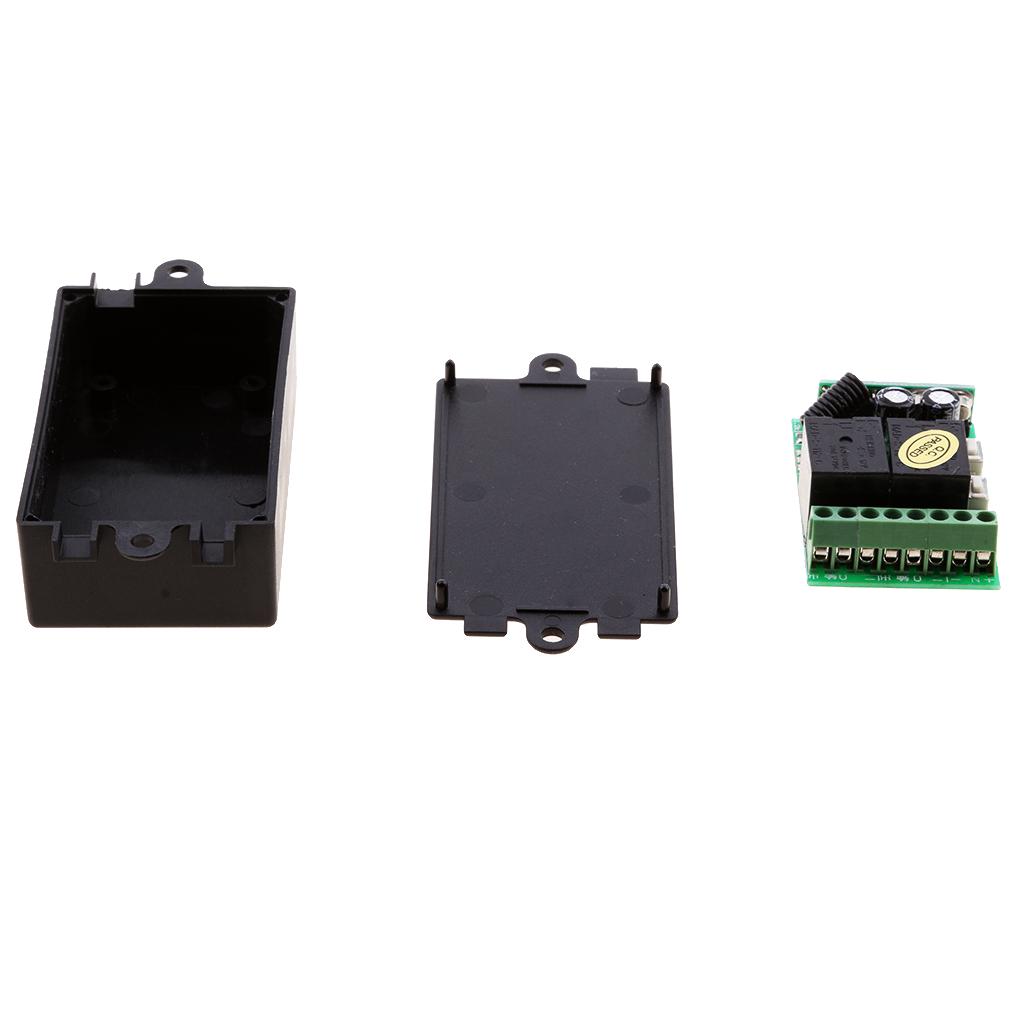 2 Channel RF Wireless Remote Control System DC12V 10A Relay Receiver Module for Garage Door Openers, Cars, LED Light