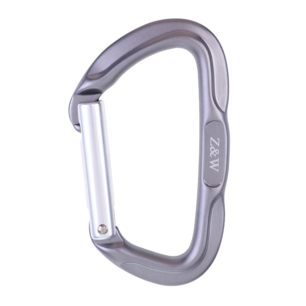 24KN Ultra-light Straight Gate D-shaped Carabiner Non Locking Outdoor Rock Climbing Rescue Rappelling