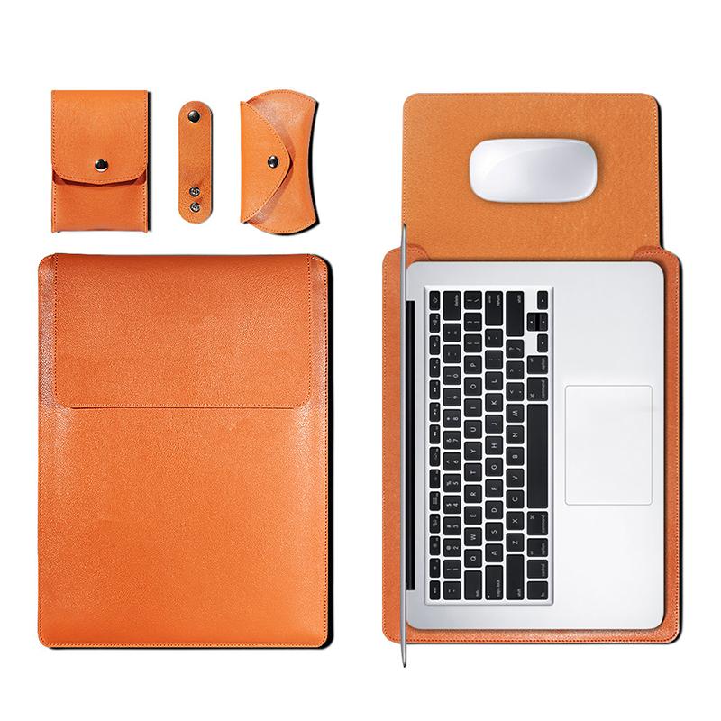 Da PU Nữ Tay Túi Dành Cho Macbook Air Pro 12 13 15 Bao Da Đồng Màu Lót Cho Macbook Air bao Ốp Lưng Dành Cho Nữ