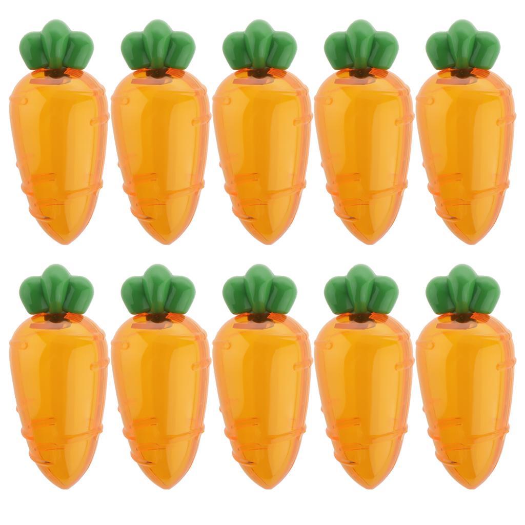 2X 10 Pieces Plastic Carrot Shape Candy Boxes Party Gift Favor Clear Orange