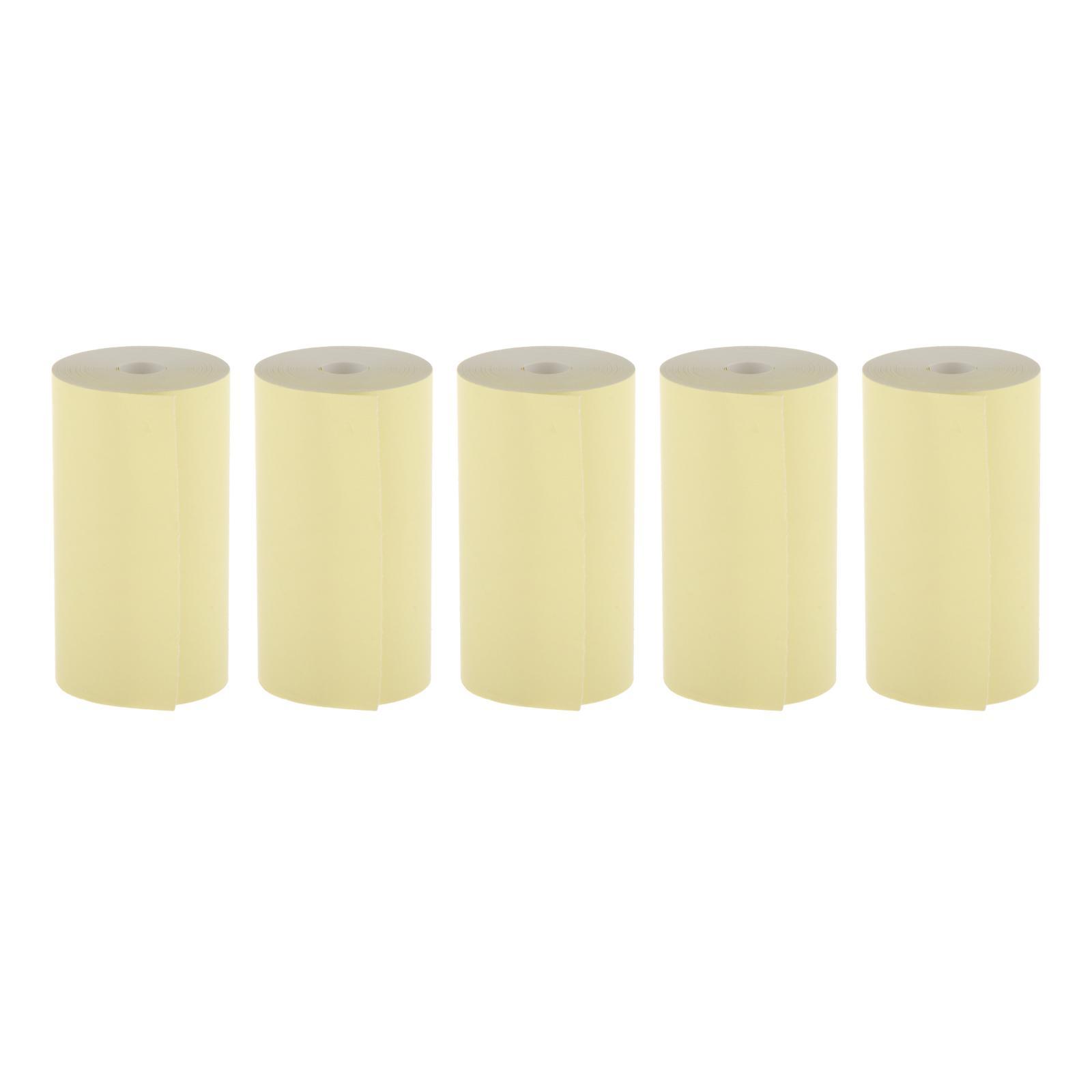 5pcs Printing Paper Roll Thermal Portable + Thermal Printer Memo Printing