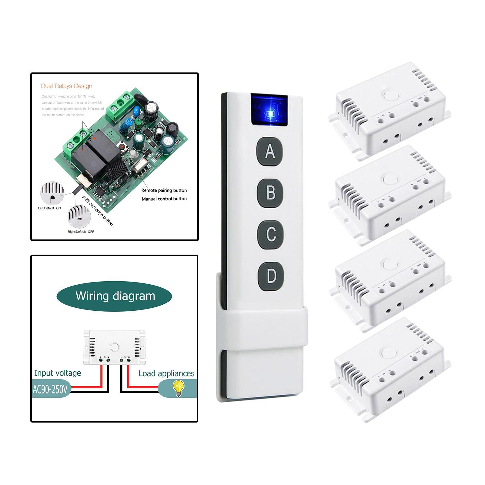 Wireless Digital Remote Control Switch 433MHz for Household Appliances