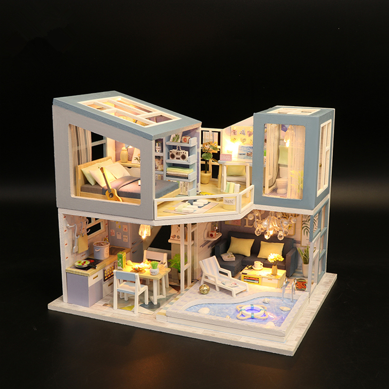 Mô hình nhà DIY Doll House First Meet Kèm Mica Chống bụi