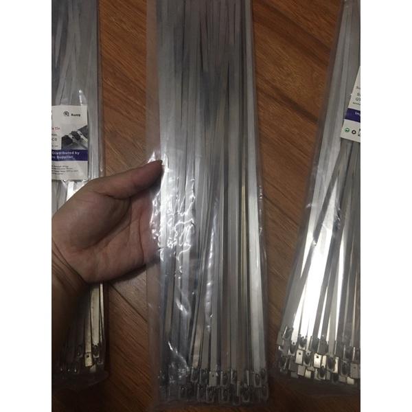 Túi 100 sợi dây rút inox 304 trơn, chịu lực, chịu nhiệt 35cm size 4,6x350mm