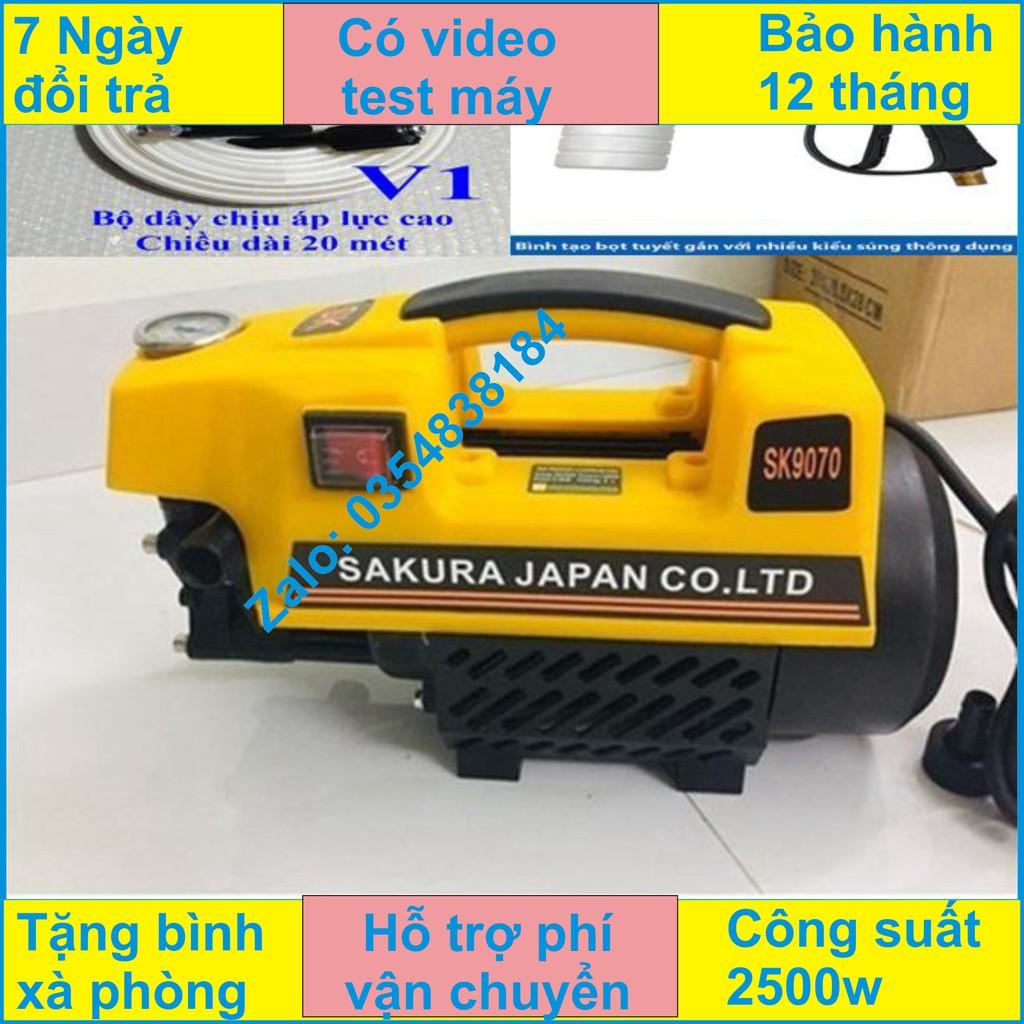 MÁY RỬA XE SAKURA 2500W LOẠI ĐẠI SK-9070 - Dây xịt dài 20 M