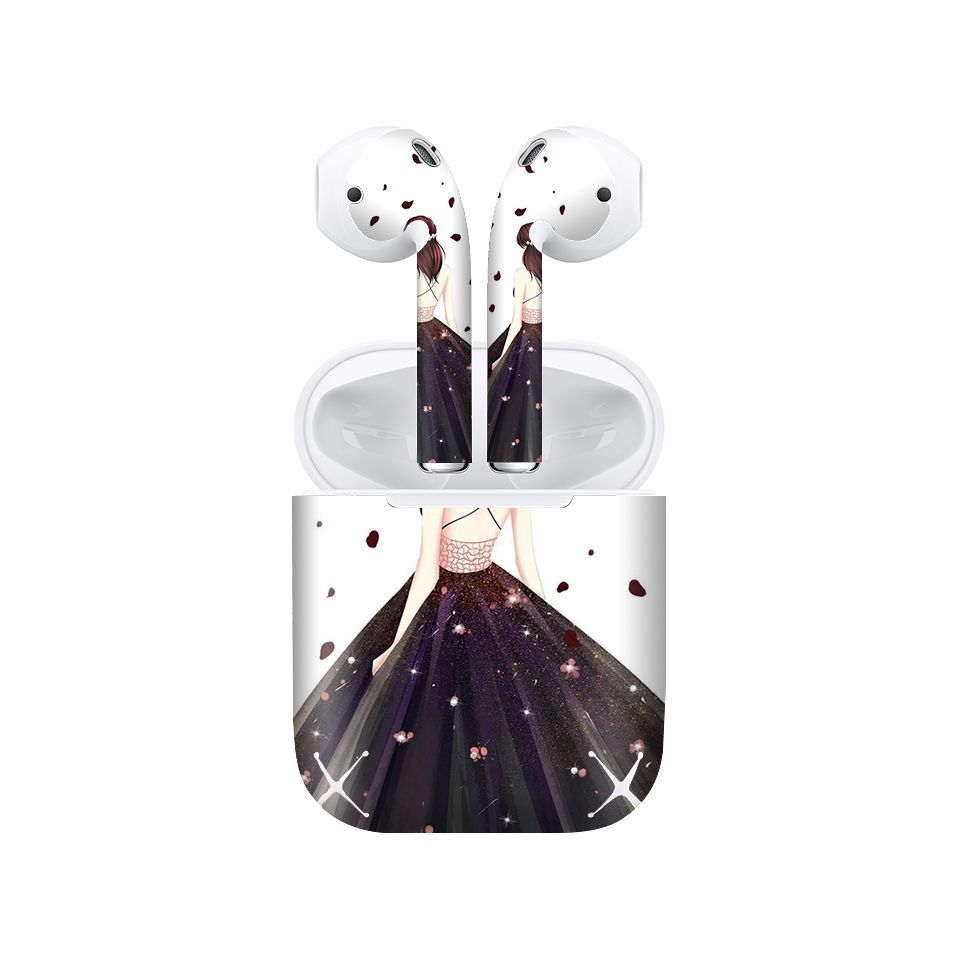 Miếng dán skin chống bẩn cho tai nghe AirPods in hình Cô gái Anime - Gin003 (bản không dây 1 và 2)