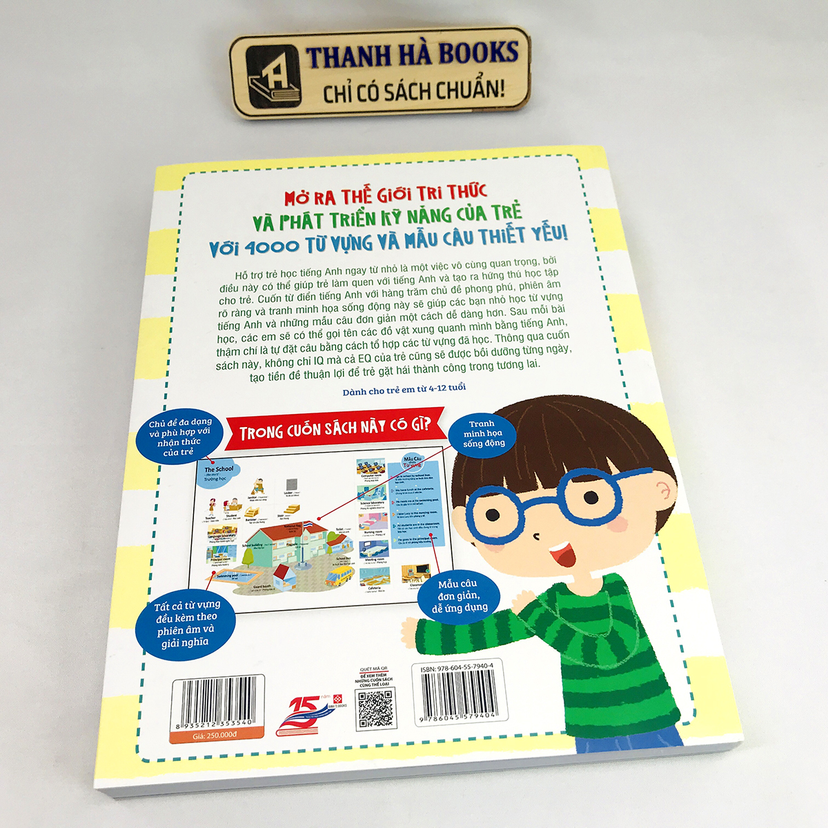 Sách 4000 Từ Vựng Và Mẫu Câu Tiếng Anh Thiết Yếu Cho Trẻ Em  - Thanh Hà Books
