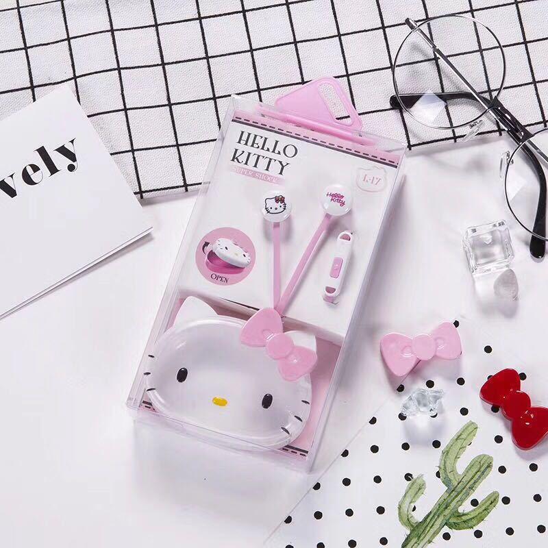 Tai Nghe Hình Mèo Hello Kitty Dễ Thương 3.5mm Cho Điện Thoại, Mp3, Laptop