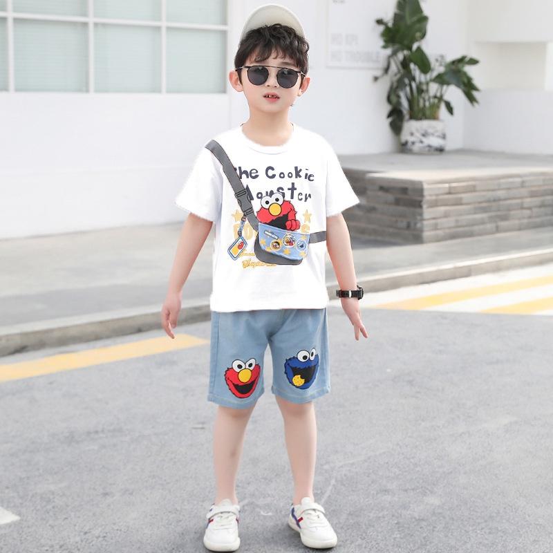 BSN5 Size 80-110 (6-18kg) Set bộ bé trai (Áo thun - quần jean đùi) Thời trang trẻ Em HÀNG QUẢNG CHÂU