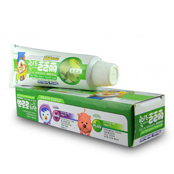 Kem đánh răng trẻ em vị dưa lưới Pororo 75g + Móc khóa