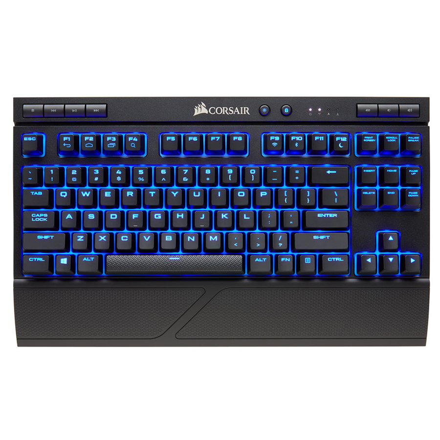 Bàn Phím Cơ Không Dây Corsair K63 LED Blue Cherry MX Red Switch Tenkeyless - Hàng Chính Hãng