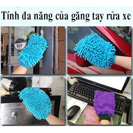 Găng tay rửa xe hai mặt