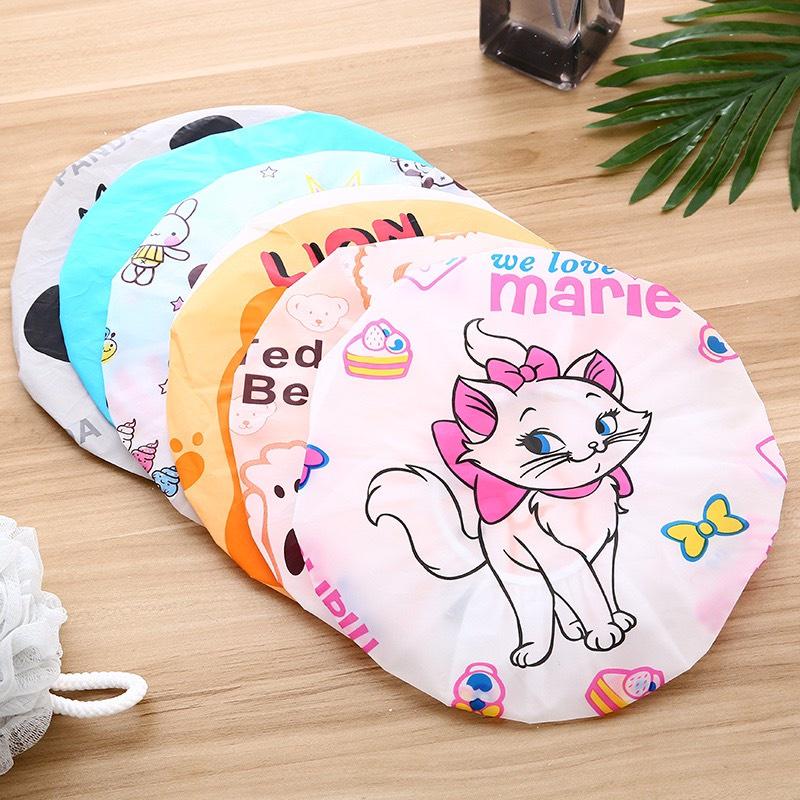 Mũ tắm trùm đầu hoạt hình làm khô tóc siêu dễ thương siêu tiện lợi K68