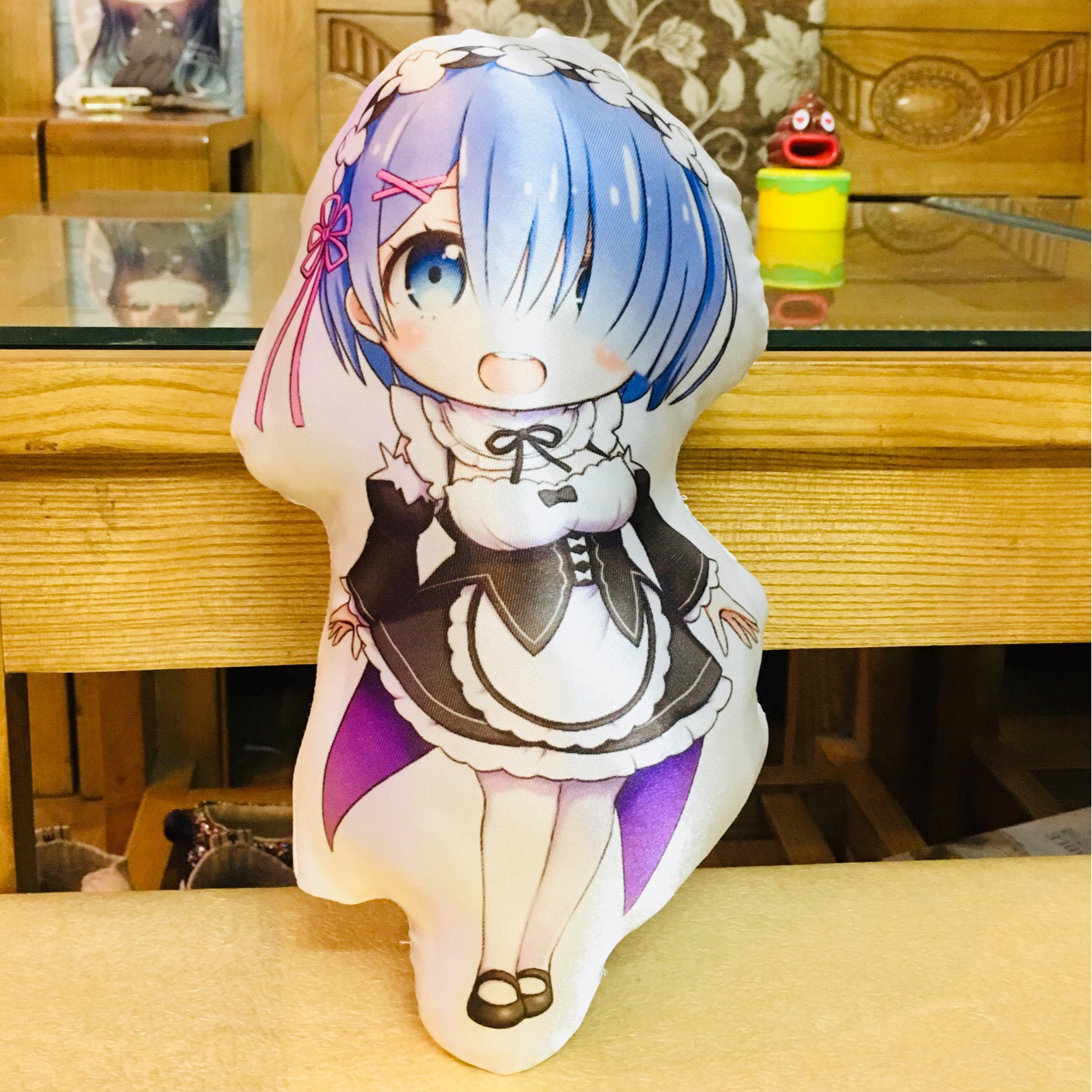 Gấu bông Re Zero Rem hình in 2 mặt