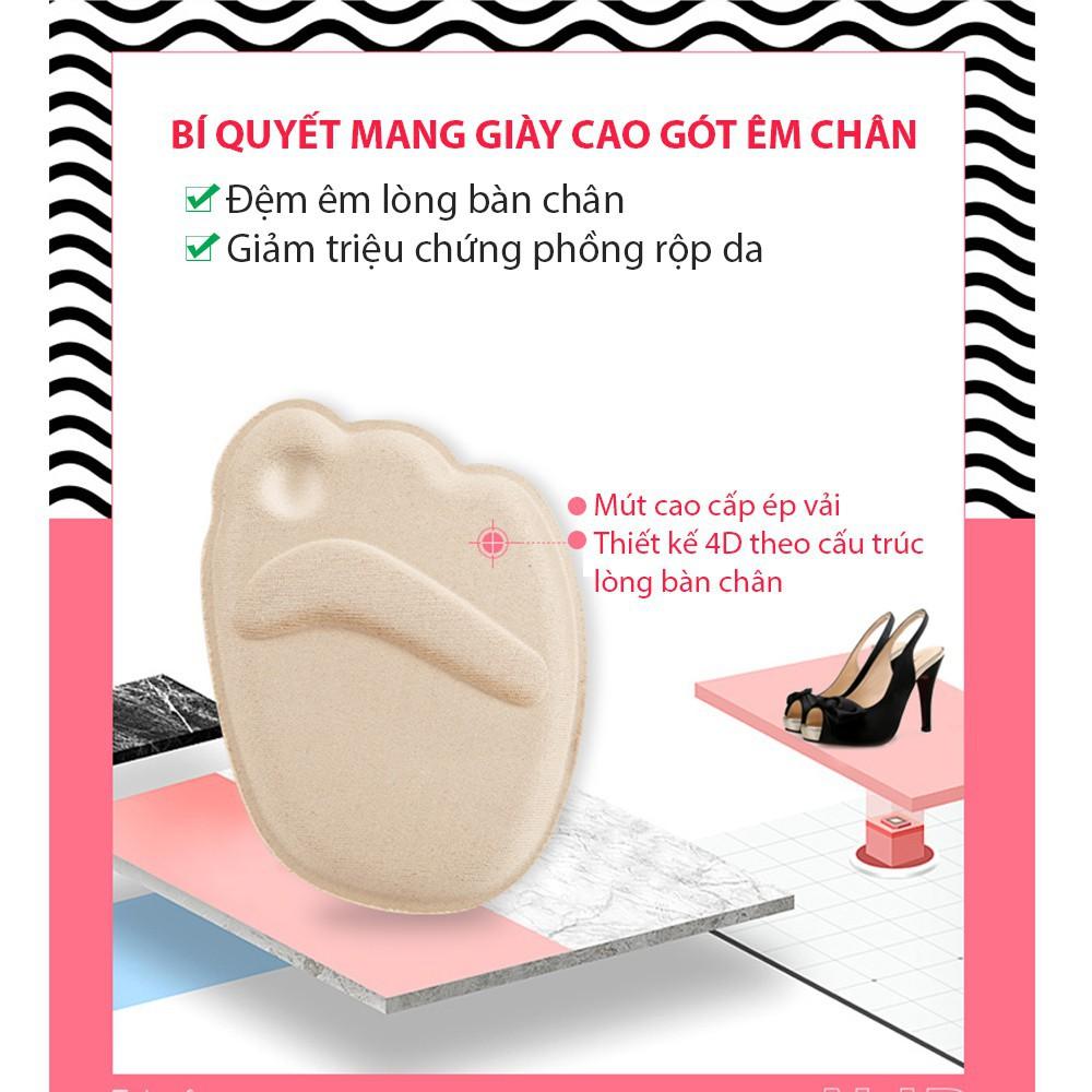 Miếng lót mũi giày đa năng 4D, chống đau ngón chân và hút mồ hôi