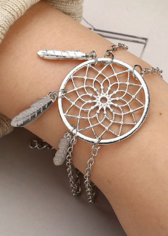 Vòng tay lắc tay nữ hình Dream Catcher may mắn