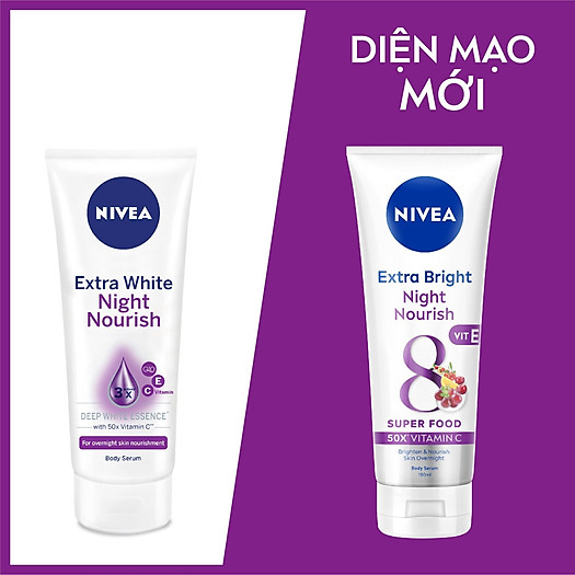 (B2B)Serum Dưỡng Thể NIVEA Sáng Da Ban Đêm (180 ml) - 88367 (Bao bì thay đổi theo từng đợt nhập hàng) - Sáng Da Ban Đêm