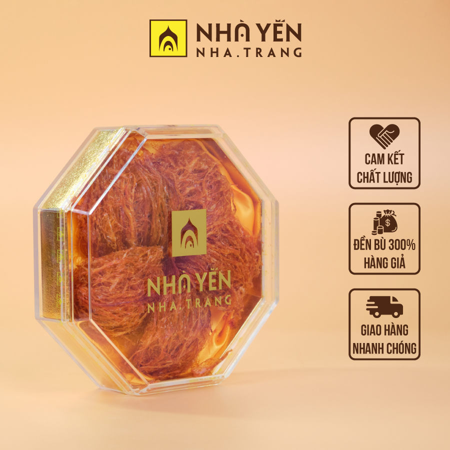 Tổ Yến Huyết tinh chế - Hộp 50gram - Loại chất lượng 15 - Nhà Yến Nha Trang - Thương hiệu uy tín - Đặc sản Yến Sào Khánh Hòa - Yến Sào chất lượng