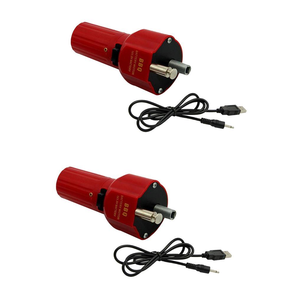 2 x 5VElectric BBQ Grill Rotating Motor Barbecue Rotisserie Motor 4.2RPM
