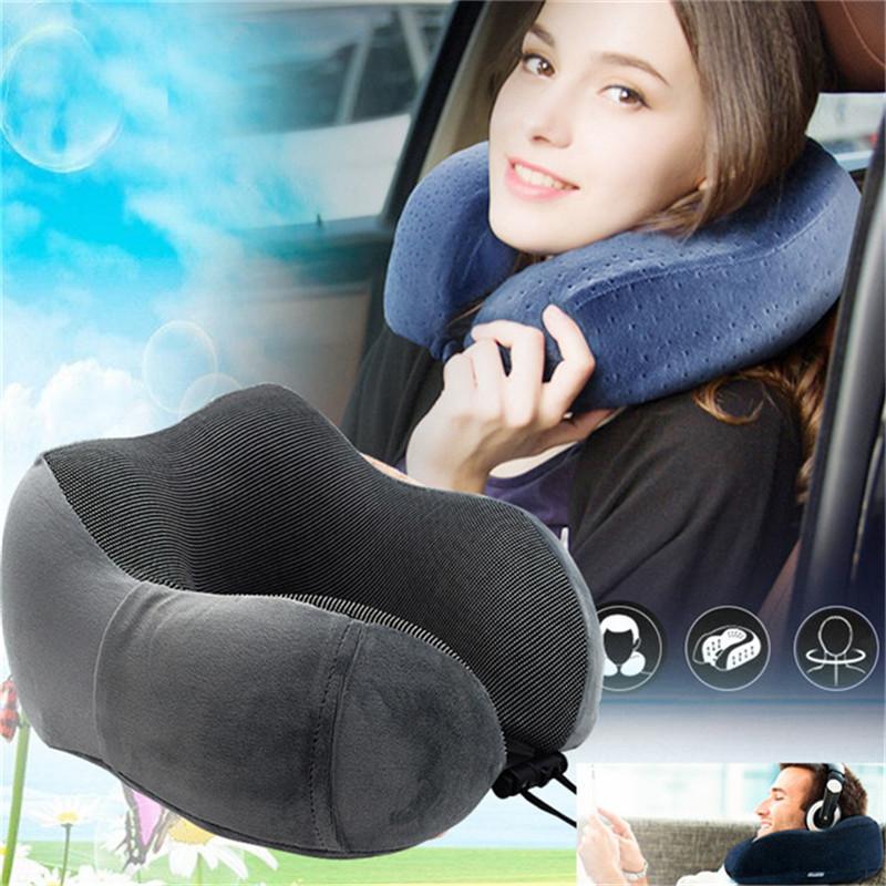 Hình Chữ U Gối Du Lịch Dành Cho Máy Bay Xốp Gối Cổ Du Lịch Phụ Kiện Giường Lót Thoải Mái Gối Cho Giấc Ngủ Nhà Dệt