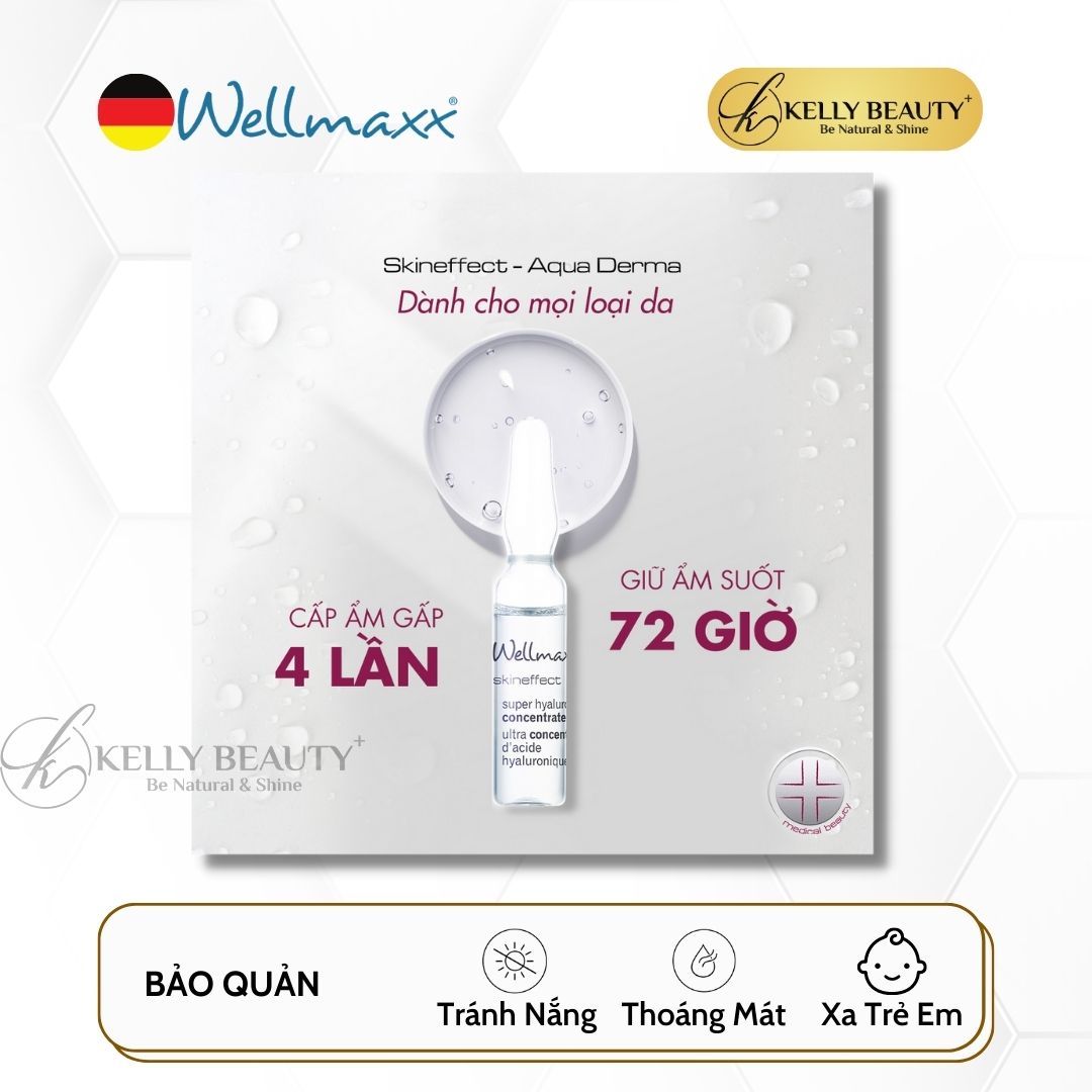 Huyết Thanh Siêu Cấp Ẩm WELLMAXX Super Hyaluron Concentrate - Cấp Ẩm Gấp 4 Lần; Giữ Ẩm Suốt 72 Giờ - Kelly Beauty
