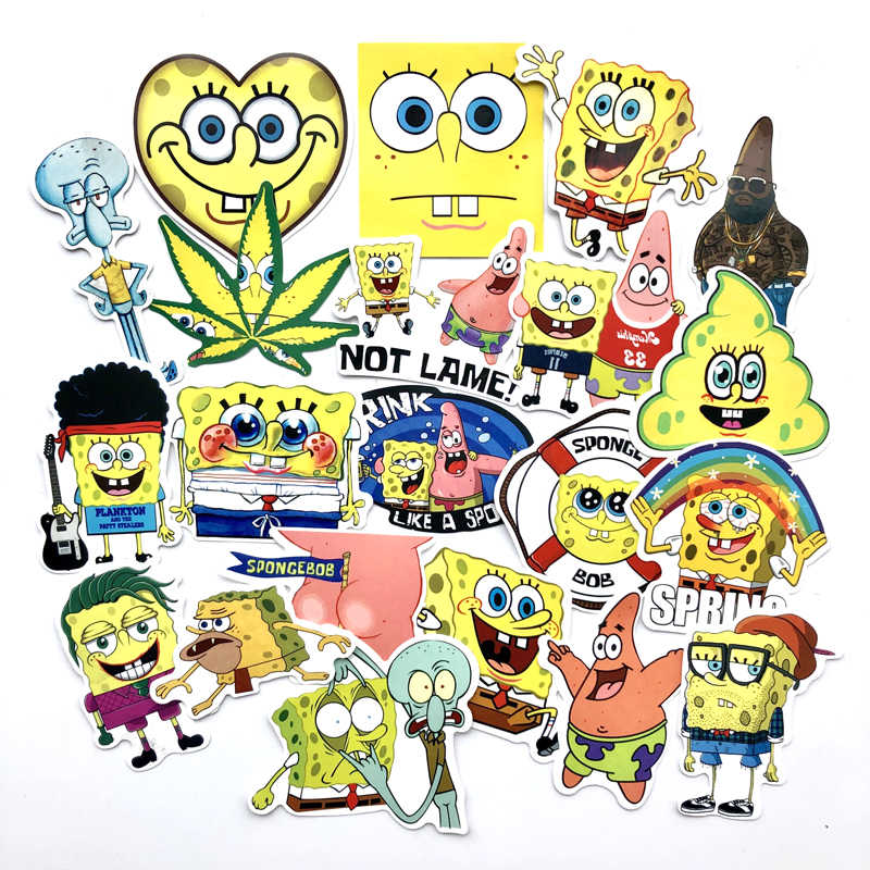 Set 30 Sticker SpongeBob SquarePants Chú bọt biển tinh nghịch