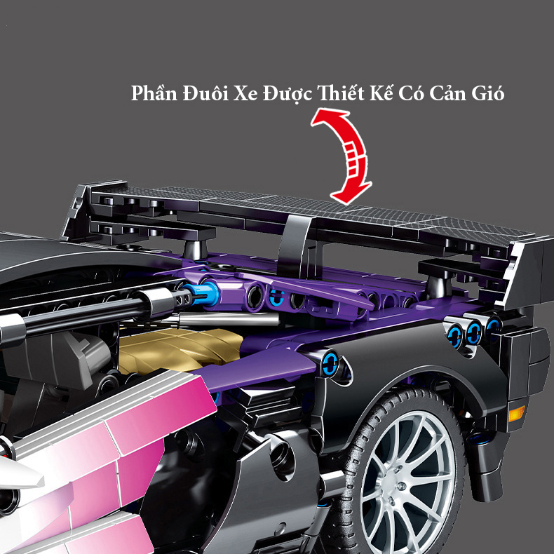 Đồ Chơi Ráp Lắp Kiểu LEGO Mô Hình Xe Lamborghini Aventador Hologram Điều Khiển Từ Xa S701945 Với 1337 PCS