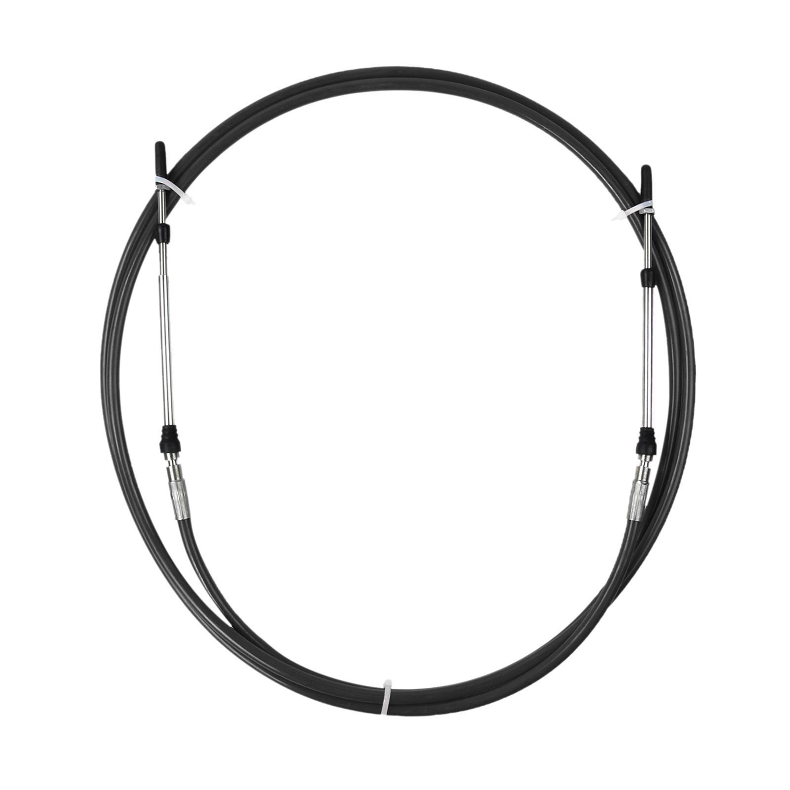 2pcs Universal Throttle Cable Black for Marine Boat Motor Control Lever 15FT