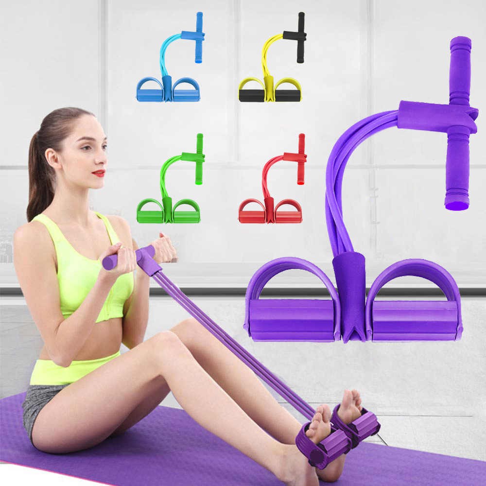 Combo Thảm Tập Yoga TPE 2 Lớp 6mm, Dây Kéo Cao Su, Dụng Cụ Tập Bụng Hình Chữ T - YOGA QG, Thảm Êm, Chống Trơn Trượt, Không Gây Kích Ứng, Thấm Hút Mồ Hôi; Dây Kéo Đàn Hồi Cao; Dụng Cụ Tập Chữ T Bằng Thép Siêu Bền, Có Đế Hút Chân Không - Hàng chính hãng