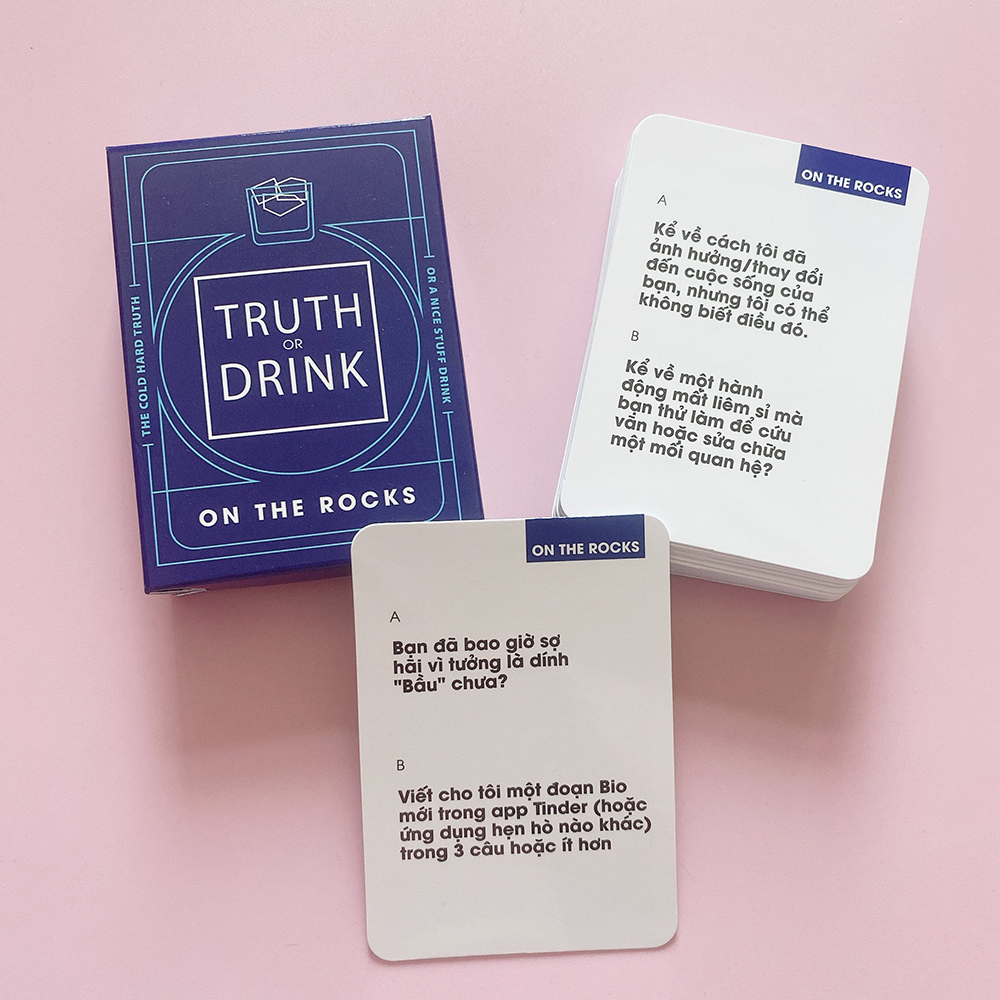 Bộ Bài Drinking Game Truth Or Drink Uống Bia On The Rocks 55 Lá Bài Tạo Cơ Hội Tìm Hiểu Gắn Kết Tình Bạn