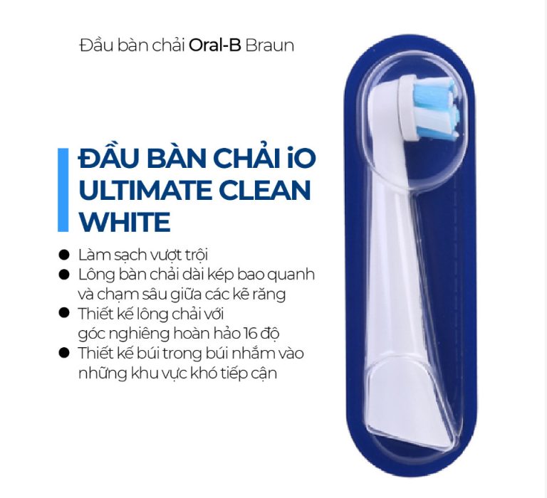 Đầu bàn chải điện Oral B iO - Tương thích với các bàn chải iO Series 3, 4, 5, 6, 7, 8, 9