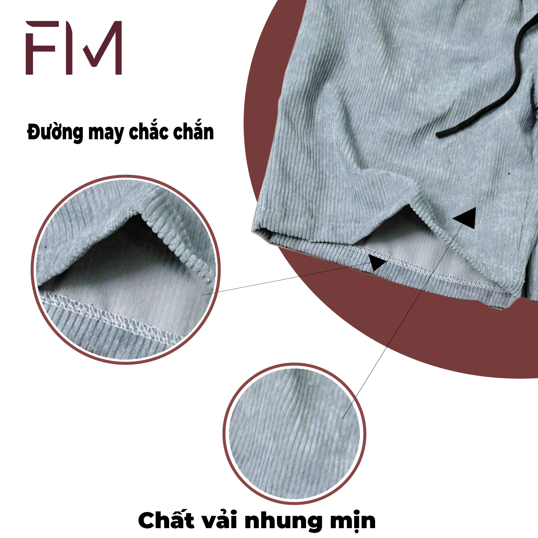 Quần Short nam nhung tăm, quần đùi nam style Hàn Quốc- FORMEN SHOP- FMTP013