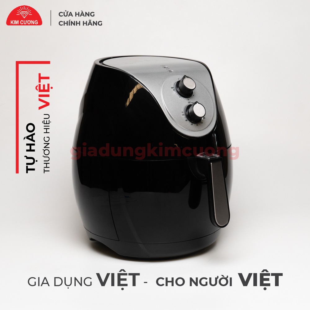 Nồi Chiên Không Dầu Kim Cương - Dung Tích 5.5 Lít - Hàng Chính Hãng