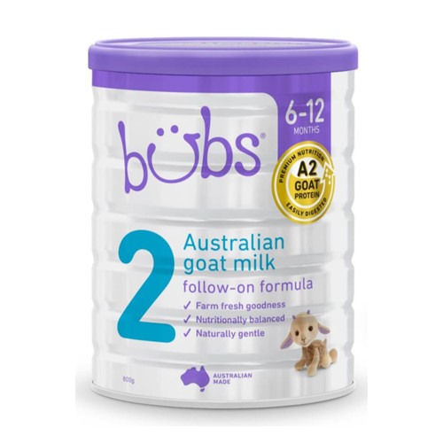 Sữa dê Bubs số 2 (800gr) – Sữa bột chính hãng nhập khẩu Úc cho bé 6 tháng – 1 tuổi