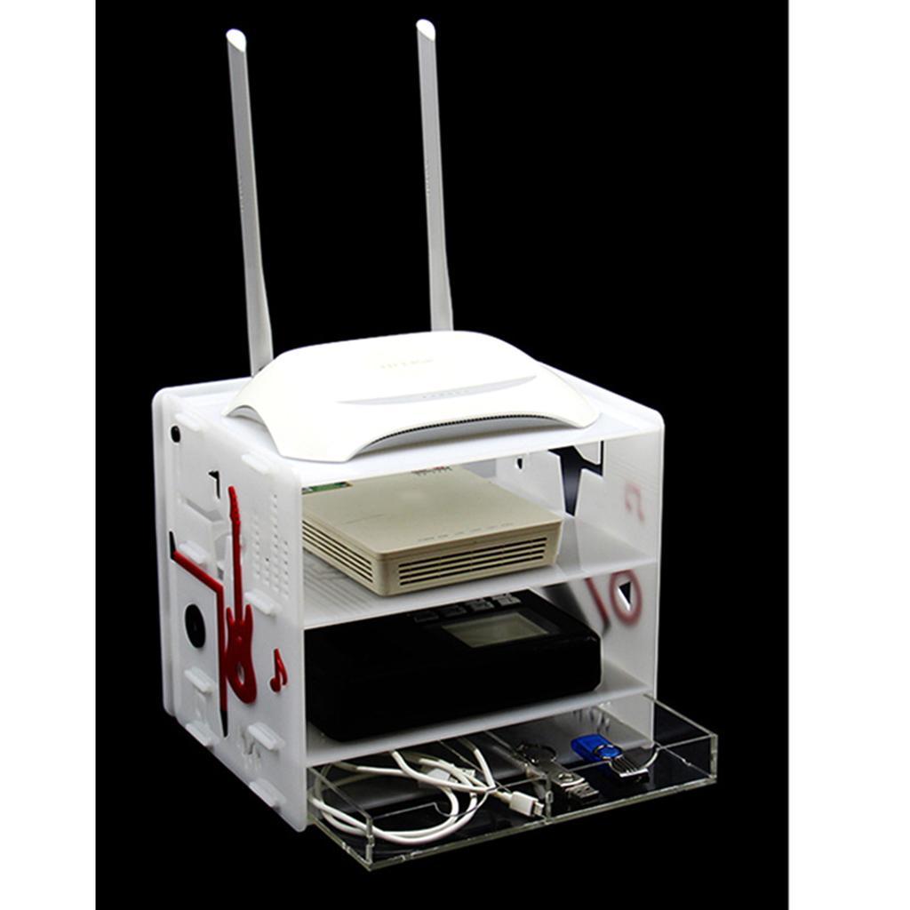 White Acrylic Cosmetic Makeup Organizer Drawer Holder Case Box Watch Storage