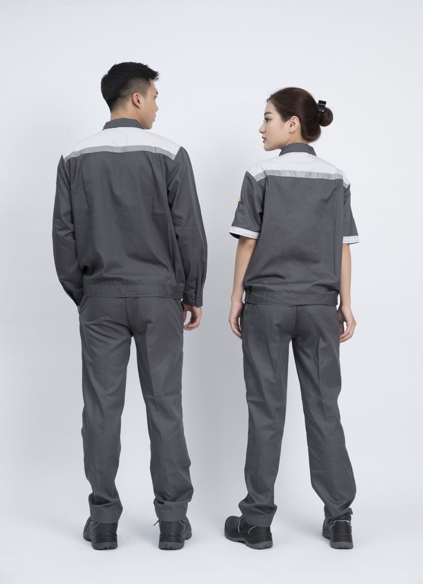Quần áo công nhân BH04 - Đồng phục công nhân BH04 - Chất liệu vải Pangrim Hàn Quốc