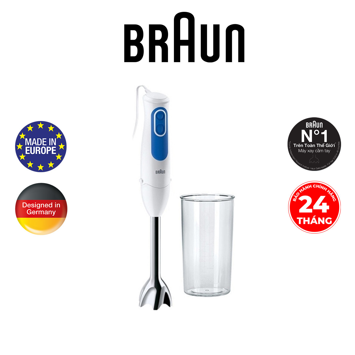 Máy xay Braun MQ3000+ Smoothie- Hàng chính hãng 100%